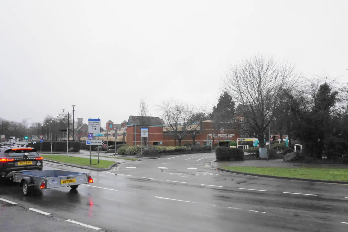 The entrance to Bridgeway multi-storey car park, Stratford-upon-Avon