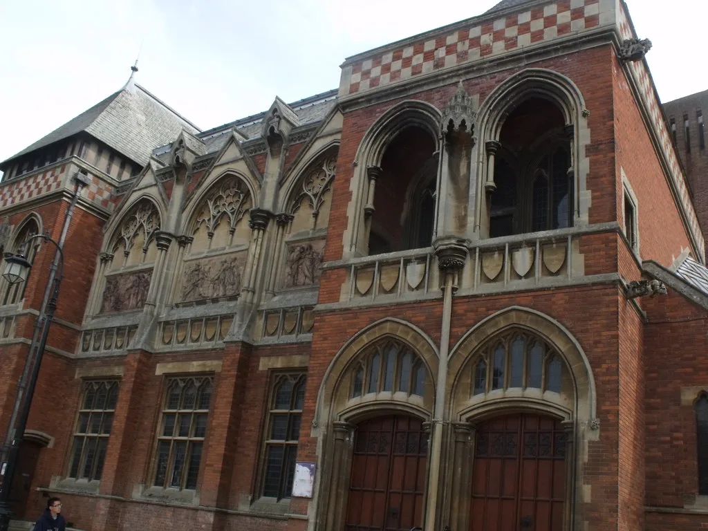 The Waterside frontage of the Royal Shakespeare Theatre building, photographed in 2010.